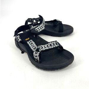 Teva Hurricane XLT2 Black White Geometric Strappy Hiking Sandals 1019391T Size 5